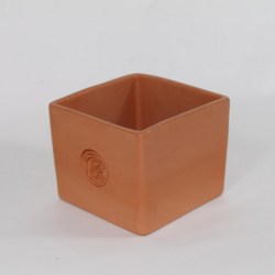 Terracotta-Backform viereckig von Haubrich Spezial-Backmischungen GmbH für ein 500 g Brot, 12 x 12 x 9,5 cm